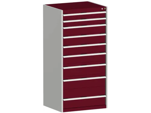 ladekast HxBxD 1600x800x650mm 9laden zware lasten RAL7035 RAL3004