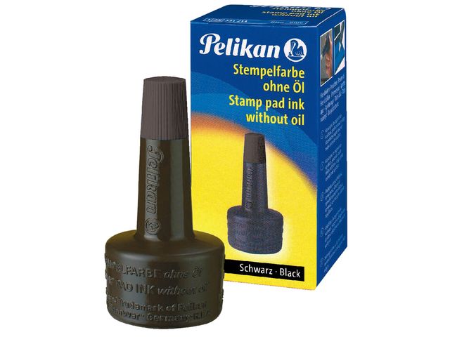 Stempelinkt Pelikan flacon 28ml zwart | StempelsOnlineBestellen.nl