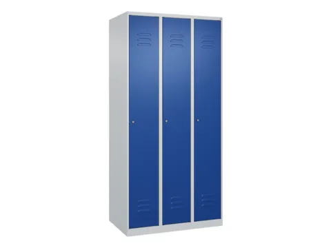locker,HxBxD 1850x900x500mm,3vak,vak B 300mm,cil.-slot,staand op vloer