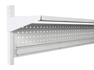 geperforeerde plaat,v. paktafel,HxB 255x1719mm,m. vakkenprofiel - 2