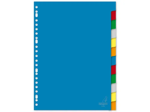 Tabblad Kangaro A4 blanco PP 120 micron assorti 23-gaats 12-delig