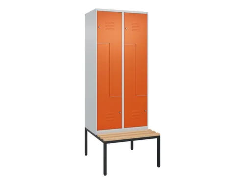 Z-garderobekast,HxBxD 2120x800x815mm,4vak,vak B 400mm,cil.-slot