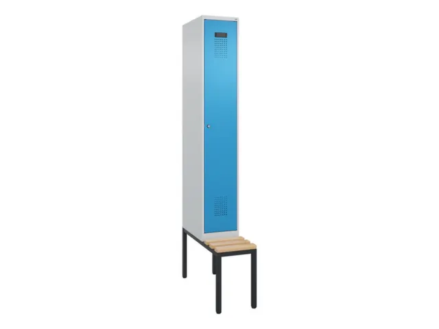 locker met bank,voor scheiding van kleding,HxBxD 2120x300x815mm,1vak