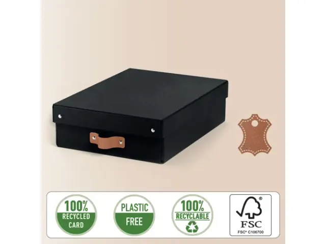 Boîte de rangement Leitz Puro avec couvercle 8L noir set 2 pièces
