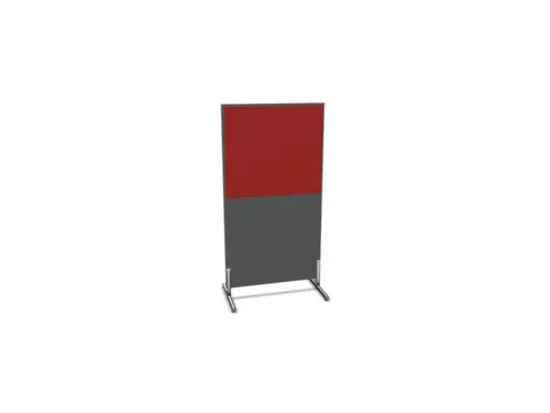 scheidingswand,HxB 1545x800mm,MS-donkergrijs,BN4011-rood