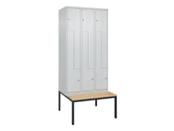 Z-garderobekast,HxBxD 2120x900x815mm,6vak,vak B 300mm,cil.-slot