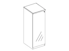 vitrinekast,HxBxD 1545x400x445mm,3xhouten vloer,4 OH,CC-zwart