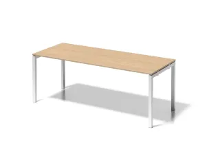 bureau HxBxD 740x2000x800mm blad esdoorn 4-voeten verkeerswit - 1