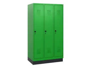 schoollocker,HxBxD 1630x900x500mm,3vak,vak B 300mm,draaigrendel,sokkel - 2