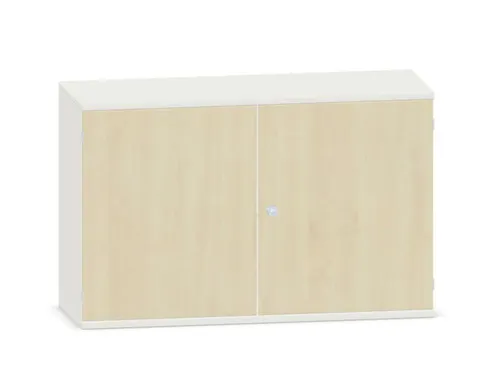 kantoorkast,HxBxD 770x1200x430mm,decor romp wit,decor front esdoorn