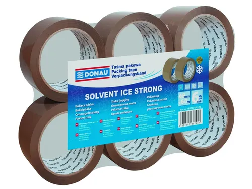Donau Solvent verpakkingstape PP 48mmx60m 42 micron bruin