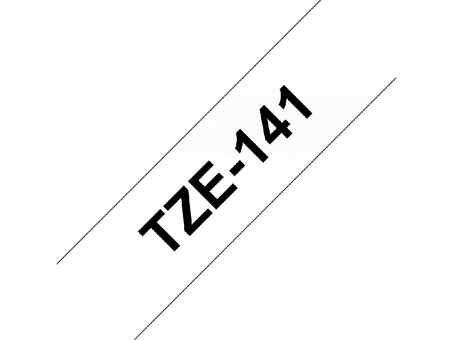 Ruban de lettrage Brother P-Touch TZE-141 standard 18mm noir sur trans