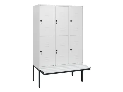 Dubbeldekse dekenkist,HxBxD 1950x1200x815mm,3x2vak.,vak B 400mm