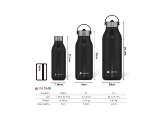 Thermosfles 2.0 Les Artistes Paris 1000ml Black Pearl met rietje - 4