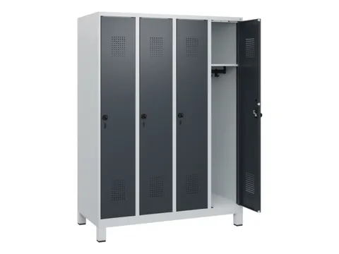 schoollocker,HxBxD 1630x1200x500mm,4vak,vak B 300mm,draaigrendel