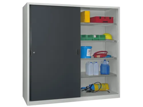 schuifdeurkast,HxBxD 1950x2000x600mm,RAL7035,front RAL7016