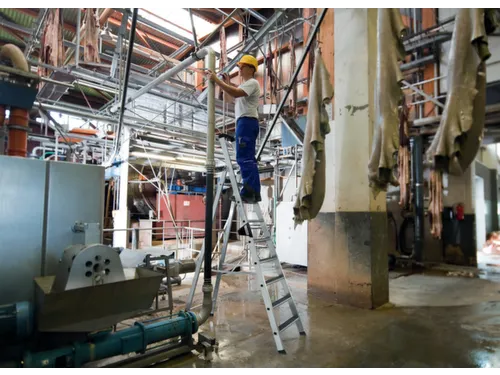 Ladder Aluminium Bordes 1.87m Aan Eenzijdig 8treden Bordes