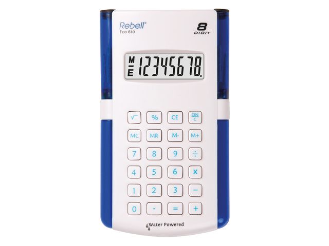 Calculator Rebell ECO 610 WB wit | RekenmachinesWinkel.be