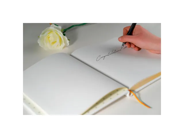 Gastenboek Alpille 2 6x22cm 140bl wit