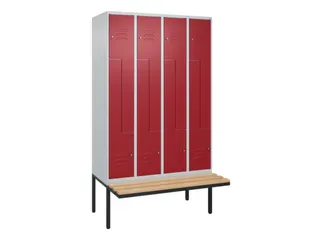 Z-garderobekast,HxBxD 2120x1200x815mm,8vak,vak B 300mm,cil.-slot - 1