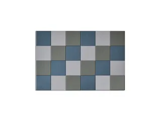 Akoestische PET-vilt wandtegels 30x30cm Combi Blauw 24 Stuks - 1
