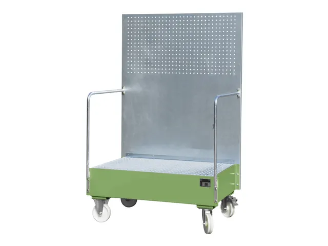 Verrijdbare Opvangbak,V. 2X200L Vat,Opvangvol. 215L