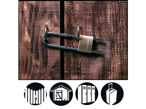 Hangslot MasterLock 1950EURDCC verstelbaar messing 50mm