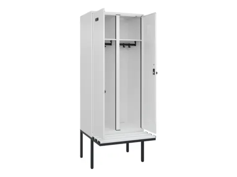 locker met bank,voor scheiding van kleding,HxBxD 2120x800x815mm,2vak