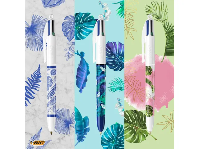 Stylo bille BIC 4 couleurs Message présentoir de 30 pièces