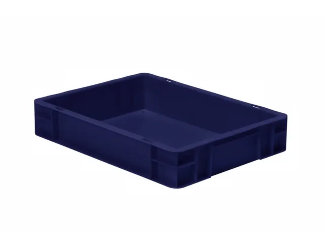 Euronorm-stapelbak 7l 75x400x300mm Wanden/bodem Gesloten Blauw