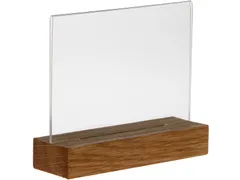 présentoir de documents Premium, pied en bois en T, ft A6, paysage, p
