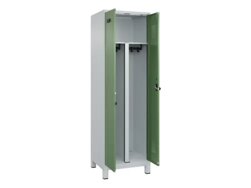 PBM-locker,HxBxD 1950x600x500mm,2vak,vak B 300mm,draaigrendel