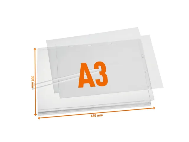 DURABLE waterbestendige infohoes A3 met kabelbinders