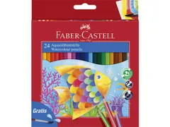 Aquarelpotlood Faber-Castell etui a 24 stuks + penseel