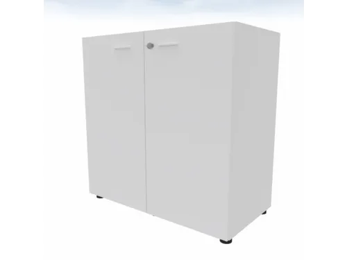 kantoorkast,HxBxD 860x860x450mm,1xhouten vloer,2ordnerhoogte,romp wit