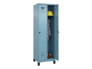 locker,HxBxD 1950x600x500mm,2vak,vak B 300mm,draaigrendel,voeten - 1