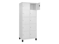lockerkast,HxBxD 1950x800x500mm,2x5vakken,vak B 400mm,cil.-slot,voeten