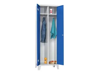 garderobekast,HxBxD 1850x600x500mm,2vak,RAL7035,front RAL5010 - 2