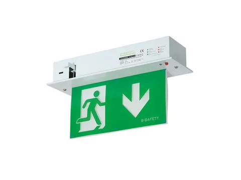 LED-noodverlichting,symbool/tekst: "nooduitgang",pijl omlaag