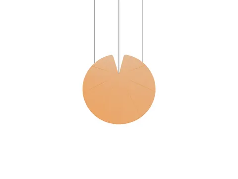 Plafondpaneel Rocada Forest 109x109 cm verticaal oranje
