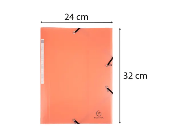 Elastomap 3kl PP A4 Chrom Pastel Koraal