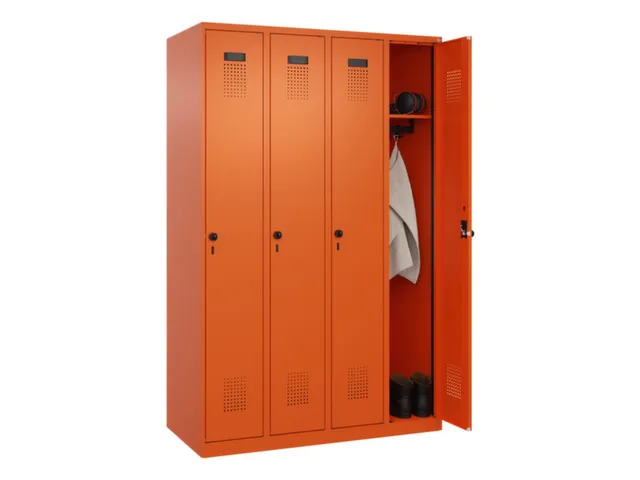 locker,HxBxD 1850x1200x500mm,4vak,vak B 300mm,draaigrendel