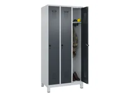 locker,HxBxD 1950x900x500mm,3vak,vak B 300mm,draaigrendel,voeten