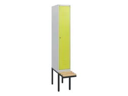 locker met bank,HxBxD 1950x300x815mm,1vak,vak B 300mm,cil.-slot