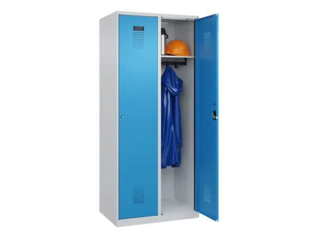 locker,HxBxD 1850x800x500mm,2vak,vak B 400mm,cil.-slot,staand op vloer