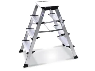 Vouwtrapje Aluminium H 850Mm Aan Beide Zijden Te Gebruiken 2X4Treden - 1