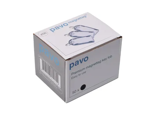 Sleutellabel Pavo magnetisch 50 stuks zwart