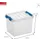 Q-line opbergbox 3L transparant blauw - 20x15x14,3cm