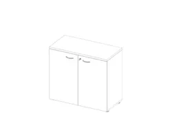 Kantoorkast Romp Wit Front Wit bxdxh 900x450x815mm