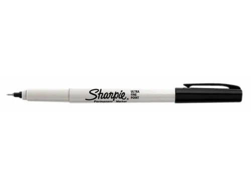 Viltstift Sharpie Ultrafijn rond 0.5mm blister à 2 stuks Zwart